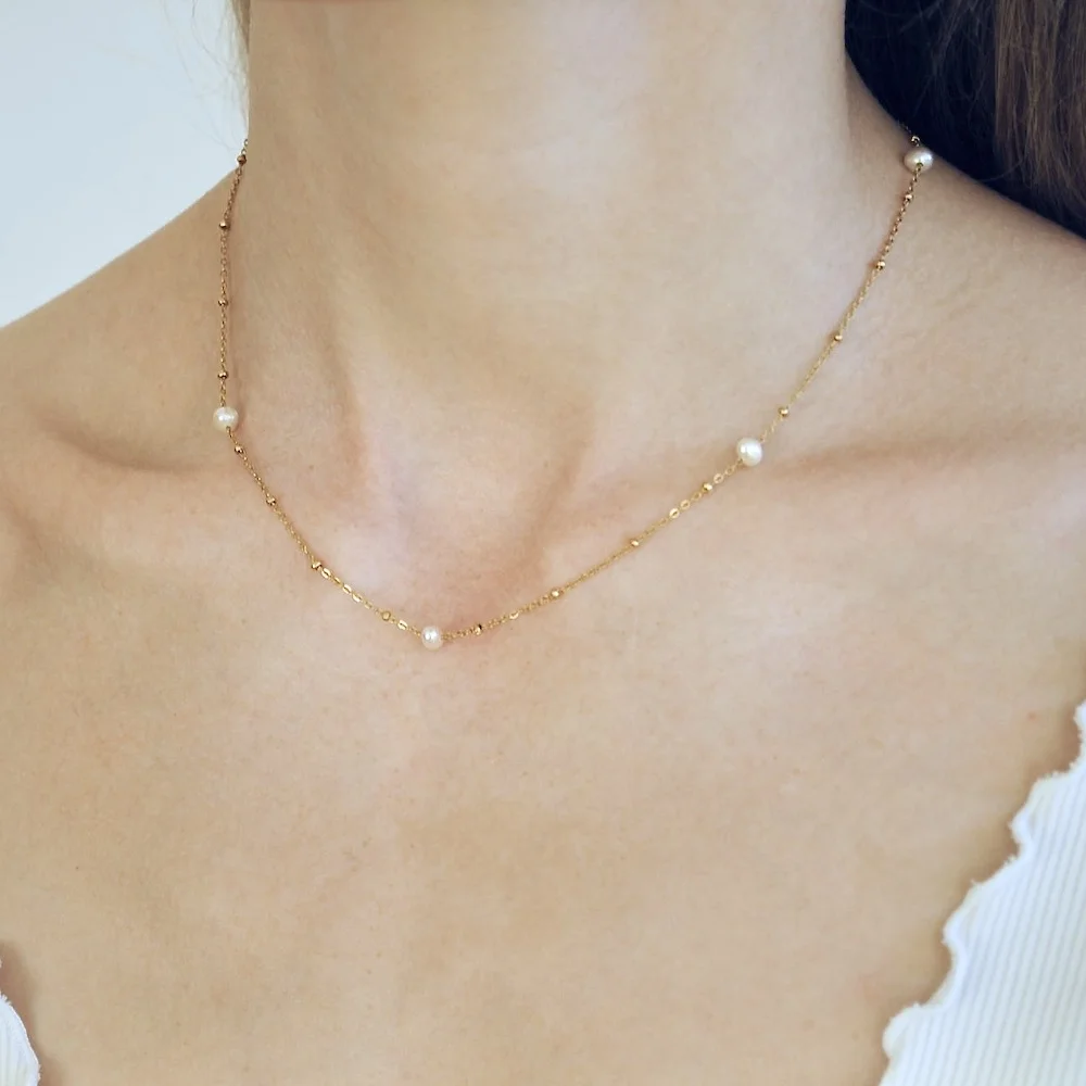 Mini Pearl Kette – Bild 2