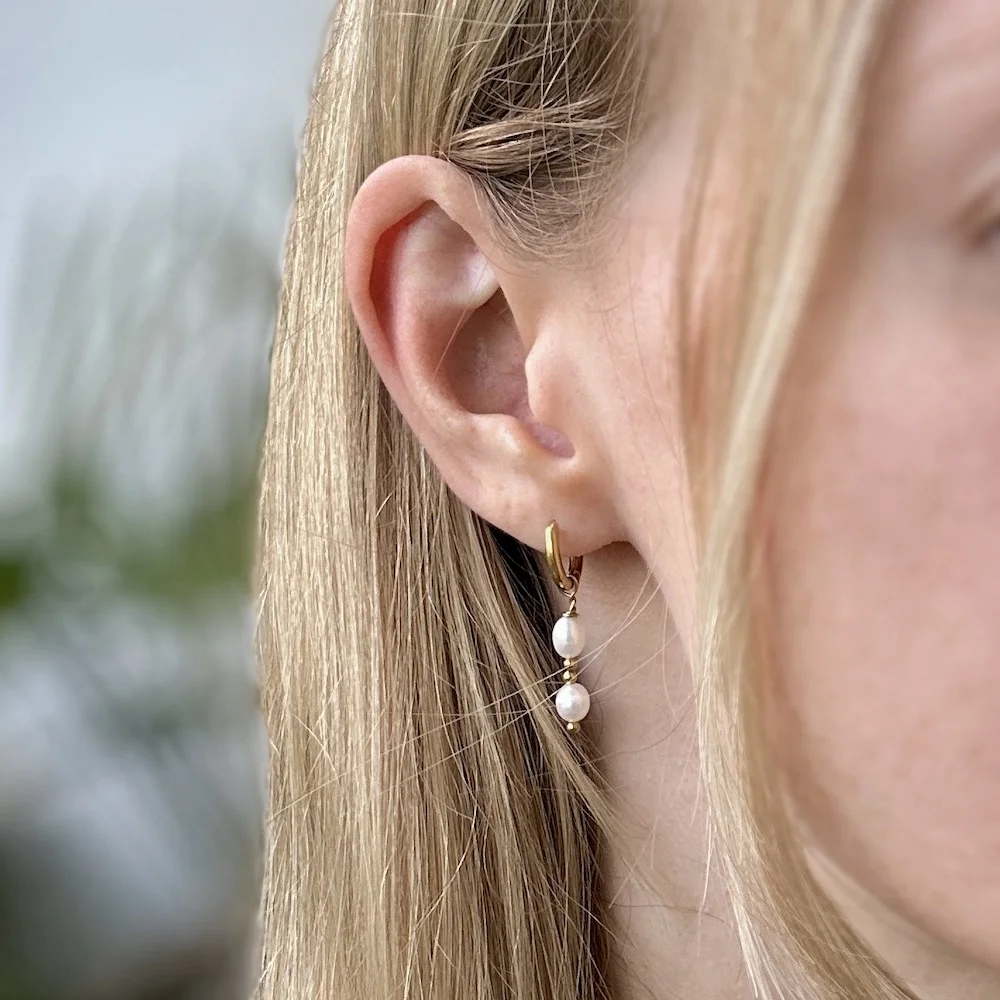 Double Pearls Ohrringe – Bild 2