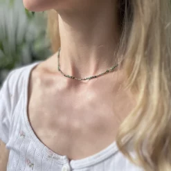 Alternative view of Aventurine Beads Choker