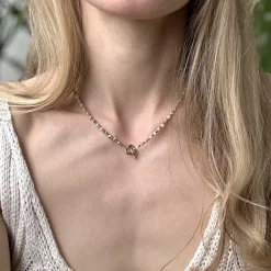 Alternative view of Natural Stone Heart Kette