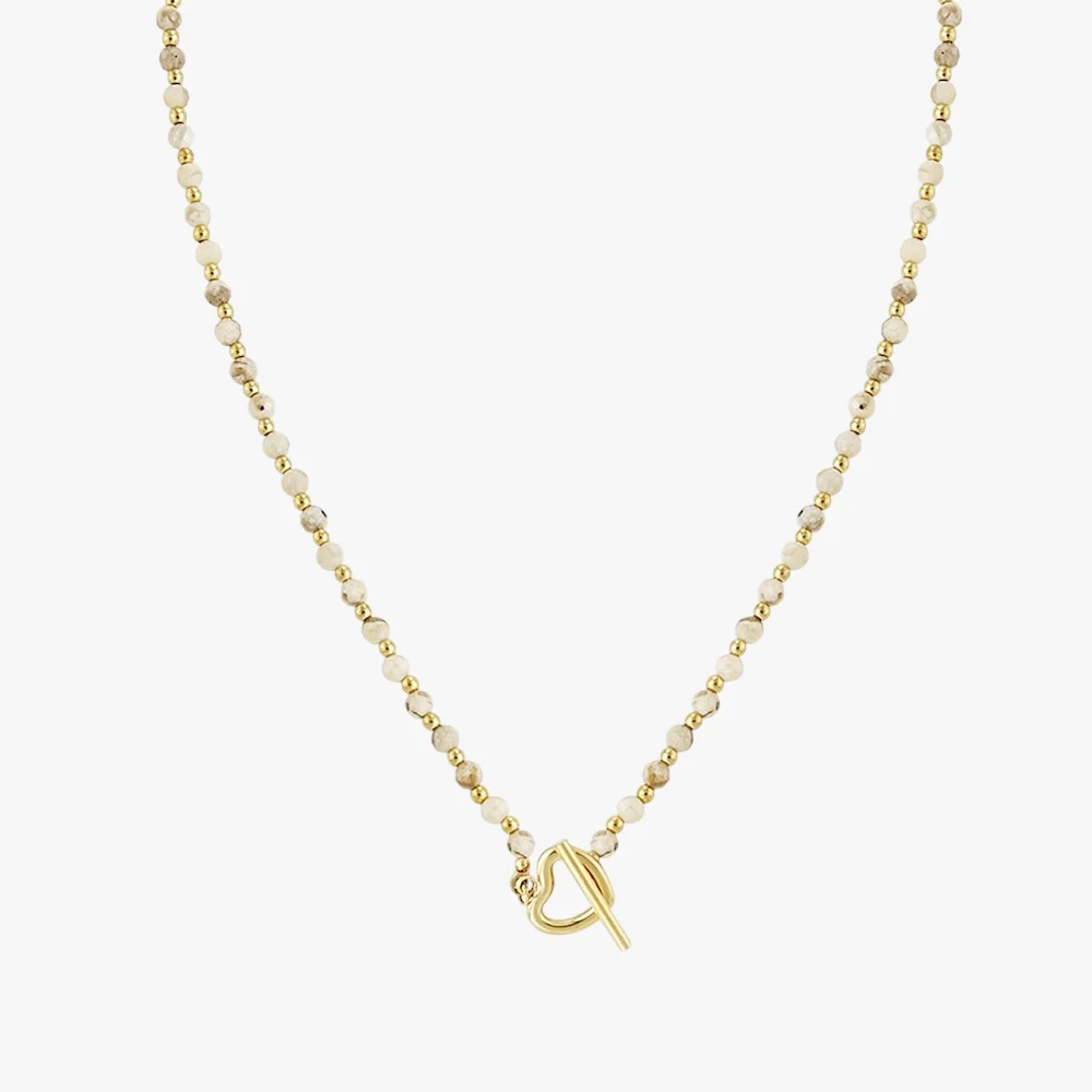 Natural Stone Heart Kette