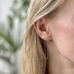 Alternative view of Thin Line Ohrringe